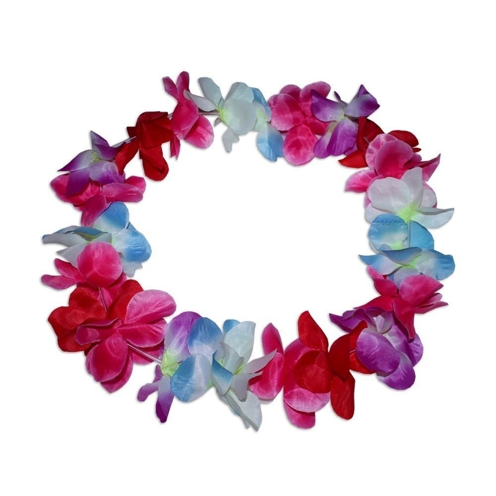 20 x Large 100cm Party Hawaiian Lei's, Lay Assorted Colours Flower Wreith MQ158