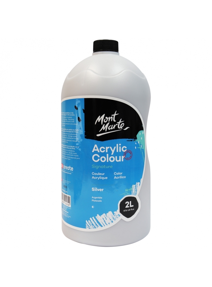 1pce Mont Marte Signature Acrylic Paint 2L, Bulk Value in Pump Bottle