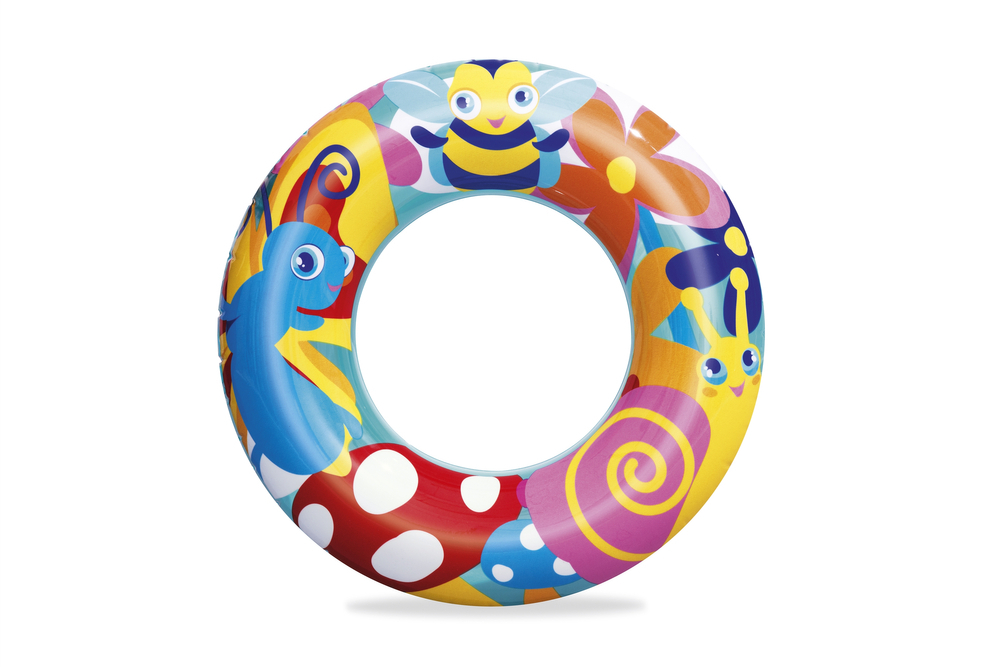 Inflatable Swim Ring 1pce Bee & Flower Theme 56cm/22