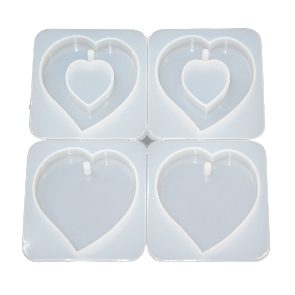 1pce Heart Pendants Silicone Mold For Epoxy Resin DIY Jewellery Necklace Art