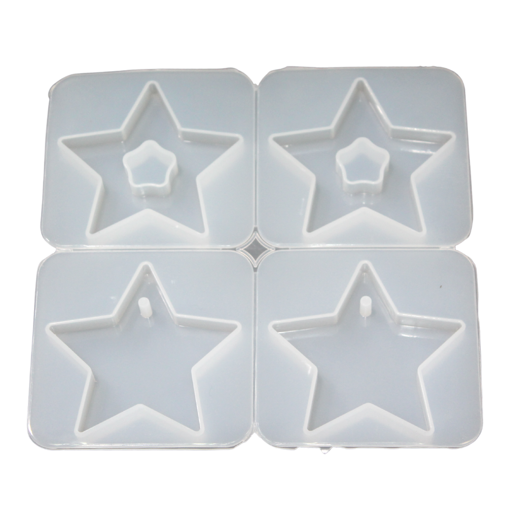 1pce Star Pendants Silicone Mold For Epoxy Resin DIY Jewellery Necklace Art