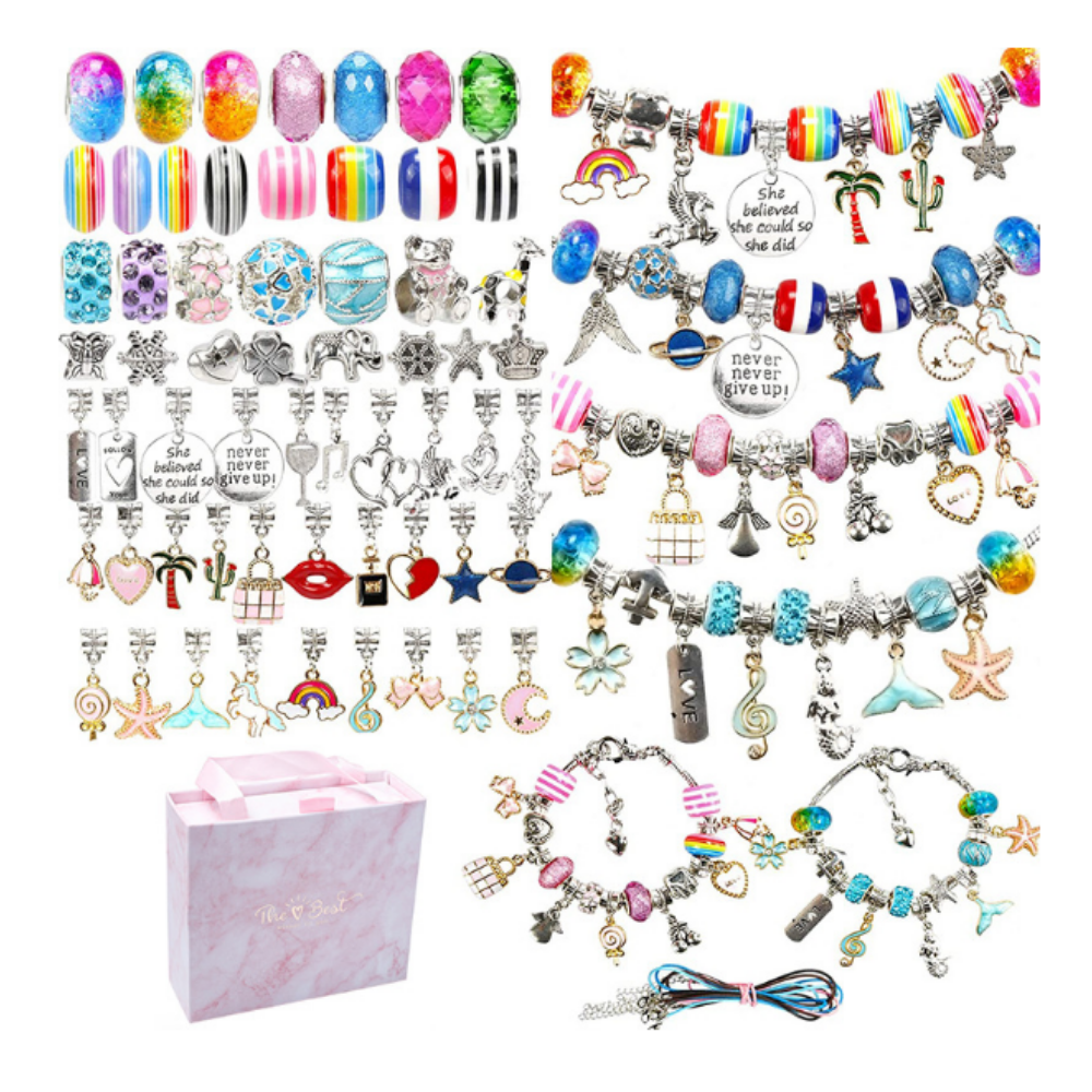 Bracelet Making Kit For Girls, 53pcs Charm Bracelets Kit With Beads,  Jewelry Charms, Bracelets For Diy Craft, Jewelry Gift For Teen Girls |  Fruugo BH
