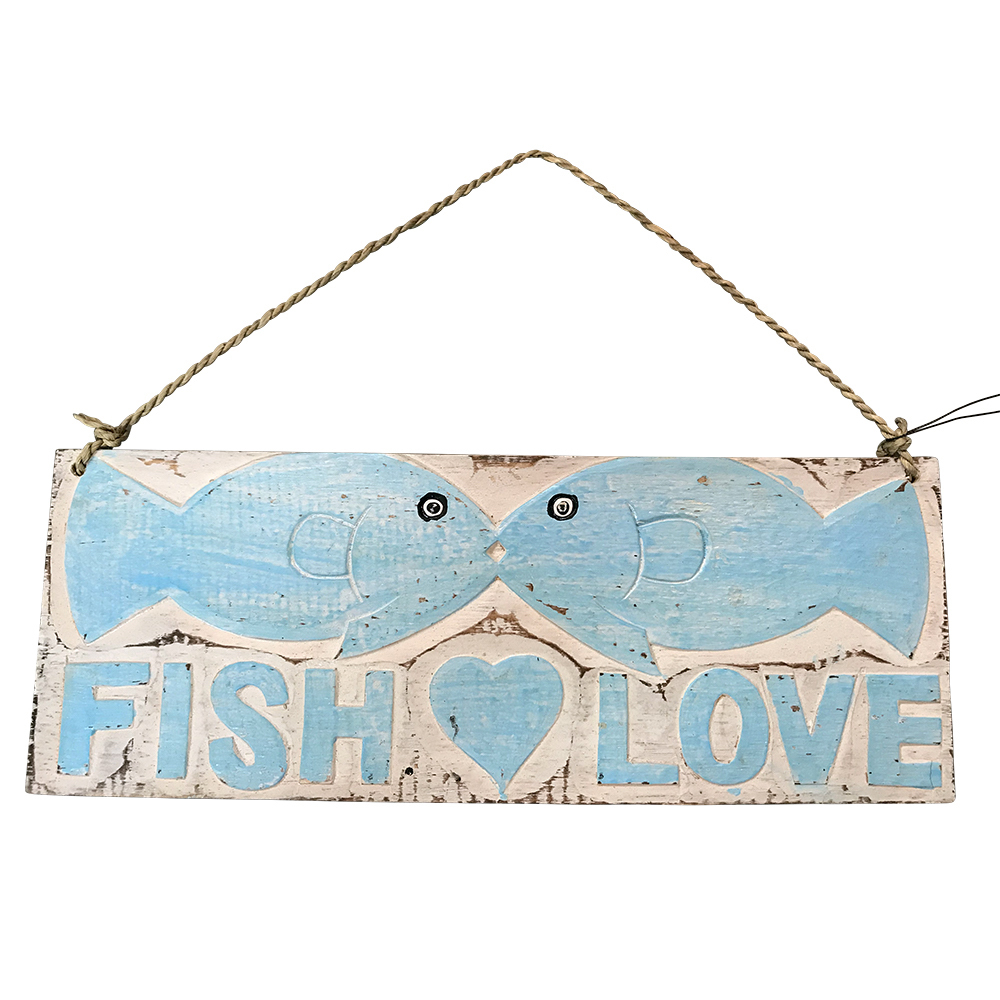 13cm X 31cm Sky Blue Wash Sign With 