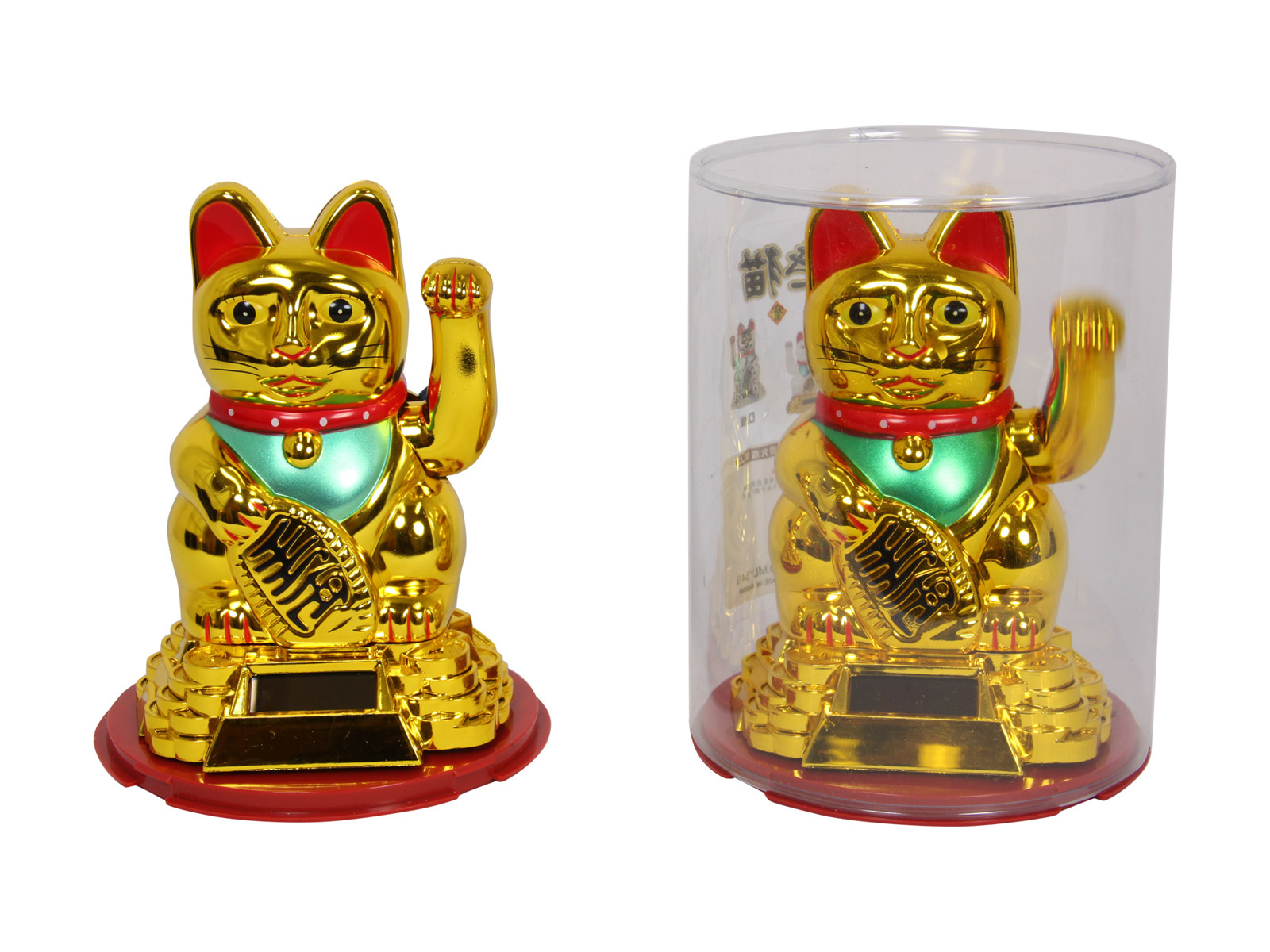 1pce Solar Powered Cat Groover Waving Chinese Luck & Money Symbolism