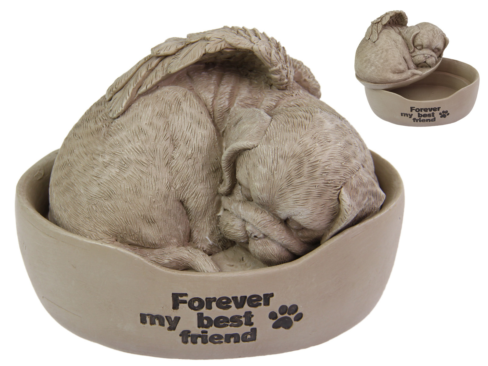Ashes Urn Case For Dog Cremation Box 1pce 15cm Inspirational Plaque Resin