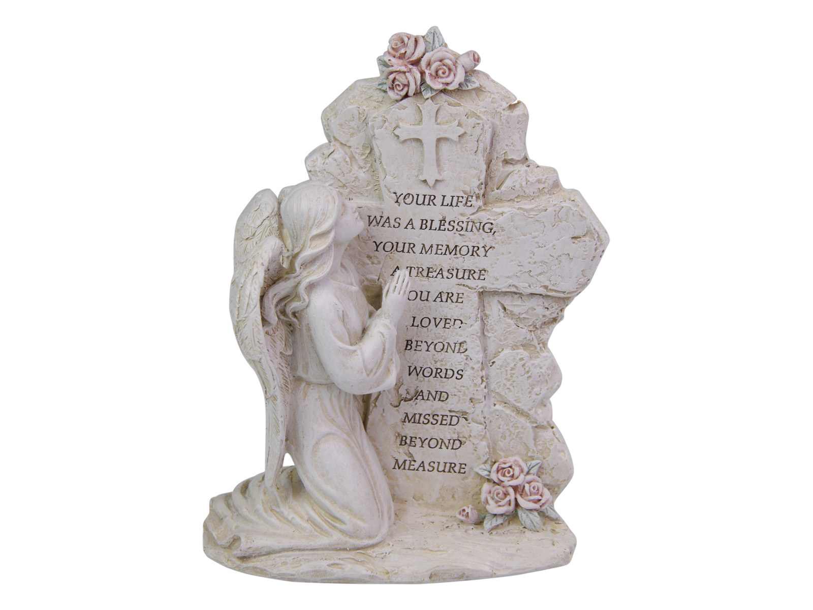 20cm Kneeling Angel Inspirational Plaque For Garden Or Home Decor Spiritual