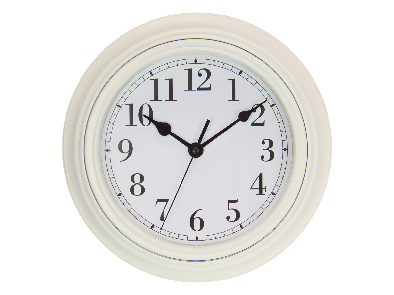 23cm Clock Cream Simple & Small Easy Hang Office Or Home Wall Art