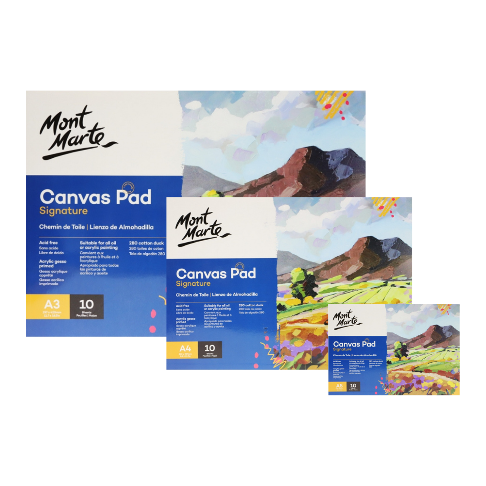 Mont Marte Signature Black Paper Sketch Pad 140gsm 25 Sheet A5/A4