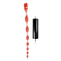 Wind Spinner + Motor Set Rod Red Reflective Spiral Bird Deterrent Rotating Repeller 48cm Acrylic