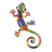 1pce 25cm Splatter Multi Coloured Lizard/Gecko Googly Eyes Wall Art Decor