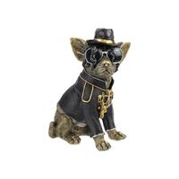 33cm Pop Star Dancing French Bulldog - Collectible Resin Statue