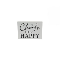 20x15cm Happy Plaque - Choose to Be Happy - Positive Wall Décor