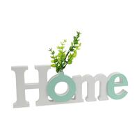 30cm Home Plaque with Greenery - Rustic Wall Decor for a Cozy Space