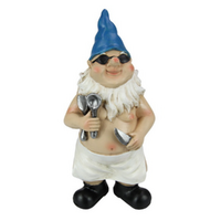 Rude Gnome Chef Man Cooking 27cm 1pce Garden Resin Ornament