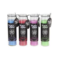 4x Spell Candles Set in Glass Pillar 300g Wax 4 Asstd Premium Scents Bundle