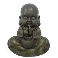 57cm Sitting Cute Buddha with Bowl - Serene Home Decor Statue