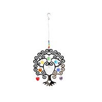 Tree of Life Chakra Sun Catcher,  Silver Energy Balancing  Dcor