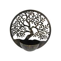 50cm Metal Tree of Life Pot Holder Wall Decor Ð Elegant & Durable Garden Accent