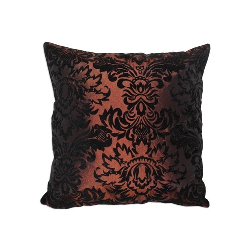 40cm Cushion Cover Decor Polyester Assorted Designs (No Insert) Brown & Black French Provincial