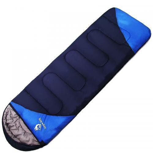 Sleeping Bag 1 Person Single -15C to 5C Degrees Cotton Filling Blue 220x75cm