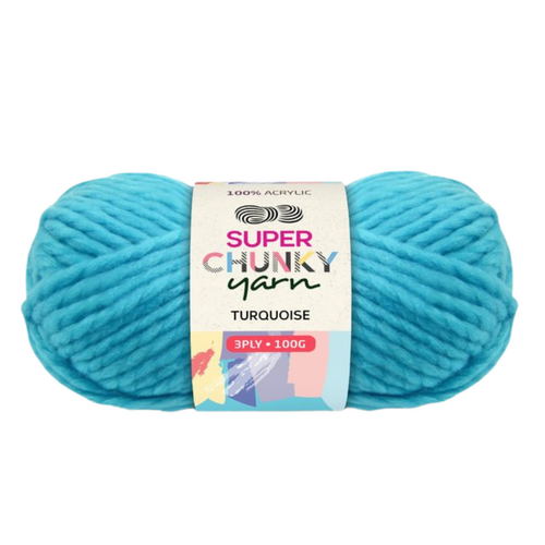 Turquoise Knitting Wool Yarn 100g 3 Ply 1 Roll 100% Acrylic