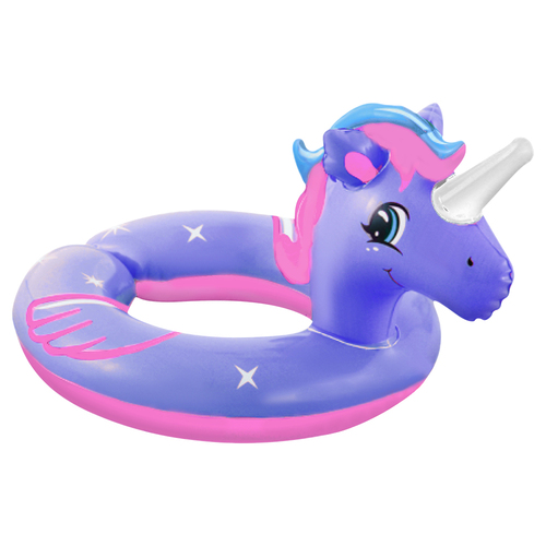 1pce Pink Unicorn Split Ring 51cm Inflatable Pool Toy Summer Kids & Family