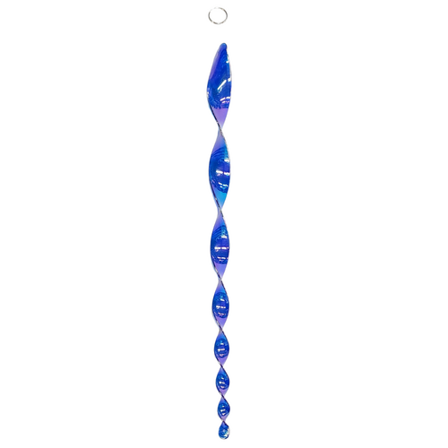 Wind Spinner Rod Blue Reflective Spiral Bird Deterrent Rotating Repeller 48cm Acrylic 