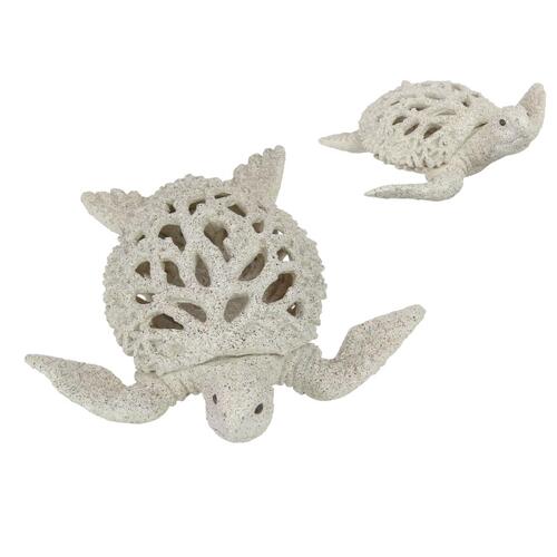 21cm Coral Turtle Ocean Decor - Coastal Style Home Accent