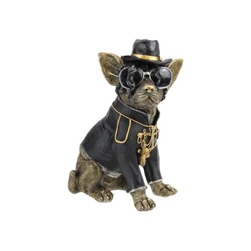 33cm Pop Star Dancing French Bulldog - Collectible Resin Statue