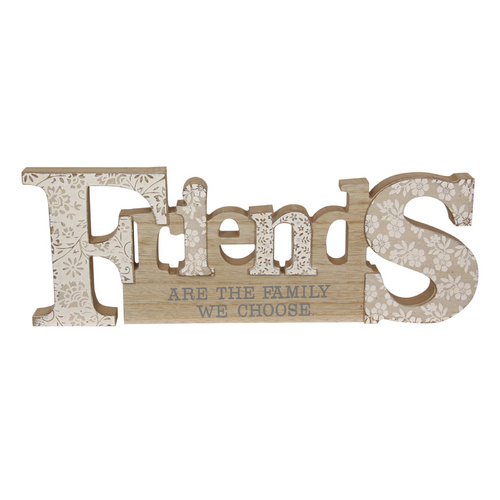 1pce 40cm Friends Decor Plaque Sign Wooden Natural Inspirational Saying