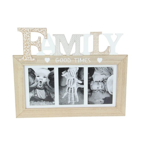 40x32cm Triple Frame/Wall Hanger (6x4 Photos) - Family Design Home Décor