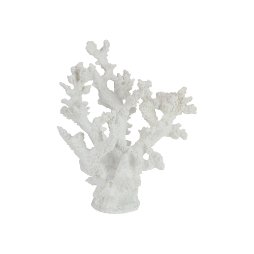 20cm White Coral Standing Shell Beach Decoration Piece Resin Artificial 1pce