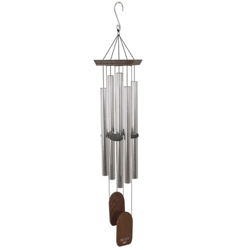 120cm Silver 5-Tube Tuned Wind Chime - Nature's Melody Outdoor Decor