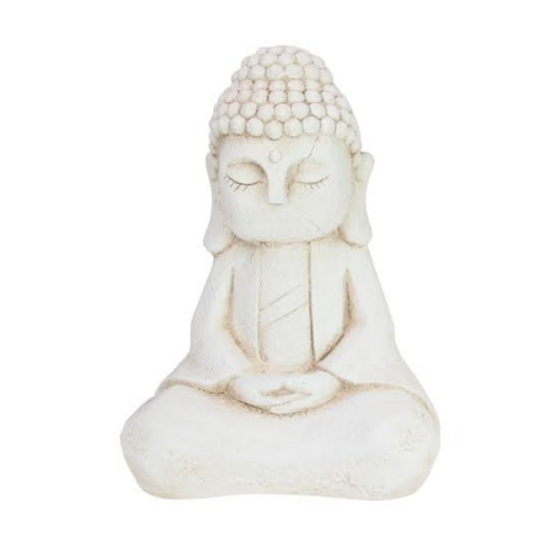 32cm Hands Together Cream Buddha Resin Home Or Garden Decor Ornament