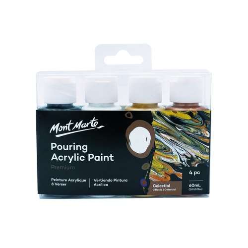 Mont Marte Pouring Paint Acrylic 60ml 4pc - Celestial