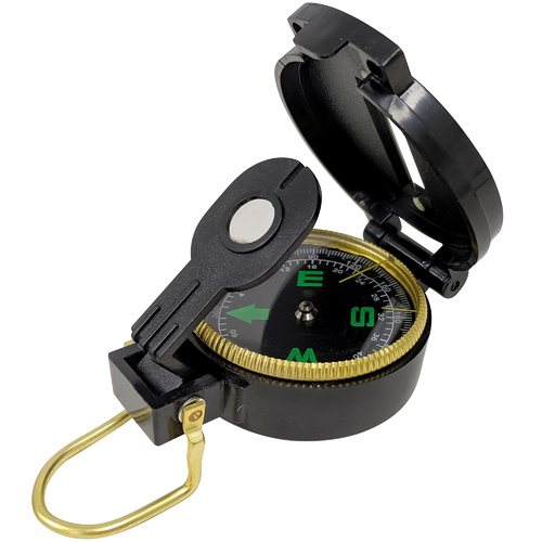 Orienteering Compass Durable Plastic & Compact Design Black 