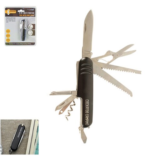 Multi Tool 15 In 1 Function Pocket Size Black 1 Piece Stainless Steel