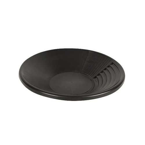 Gold Pan Bowl 38cm Deep Base Durable Plastic Black