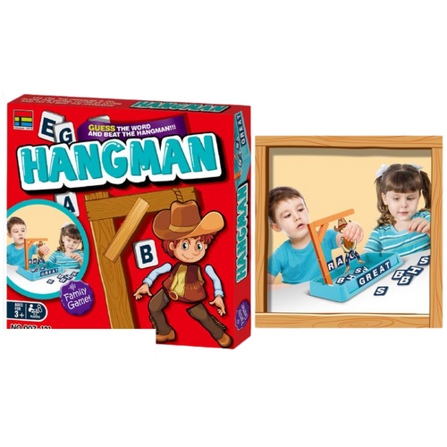 Hangman 3D Board Word Guess Game for Friends, Family & Kids