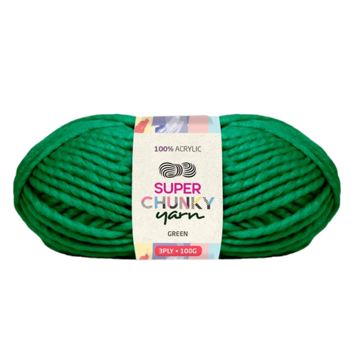 Green Knitting Wool Yarn 100g 3 Ply 1 Roll 100% Acrylic